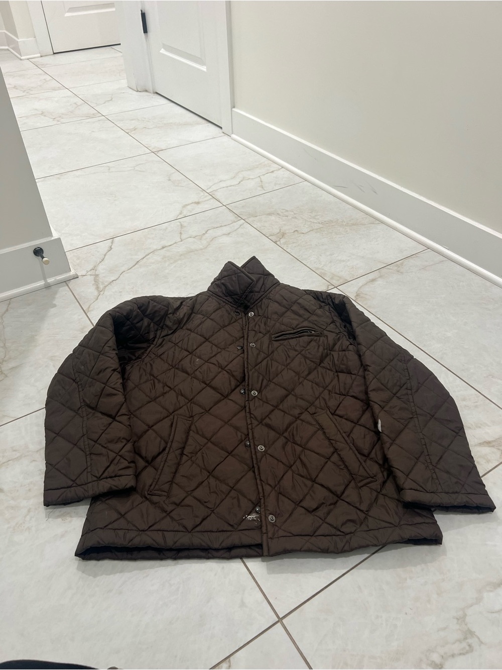 United Colors of Benetton Brown Quilted Jacket Size Medium
